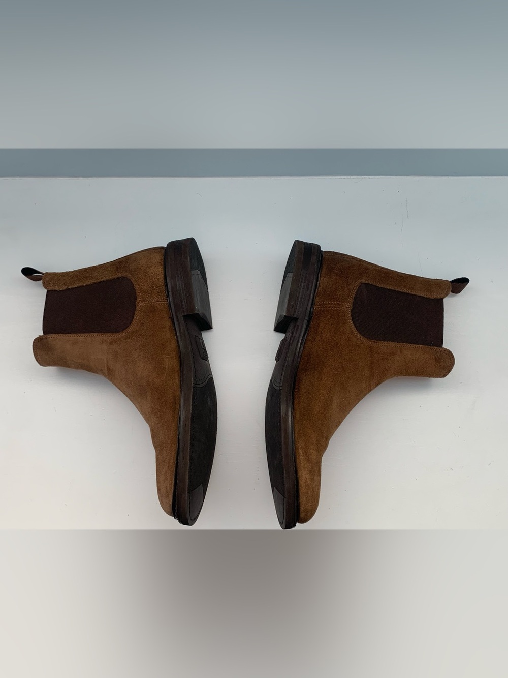 Men's Frye Suede Chelsea Boots - Brown - Picture 3 of 7
